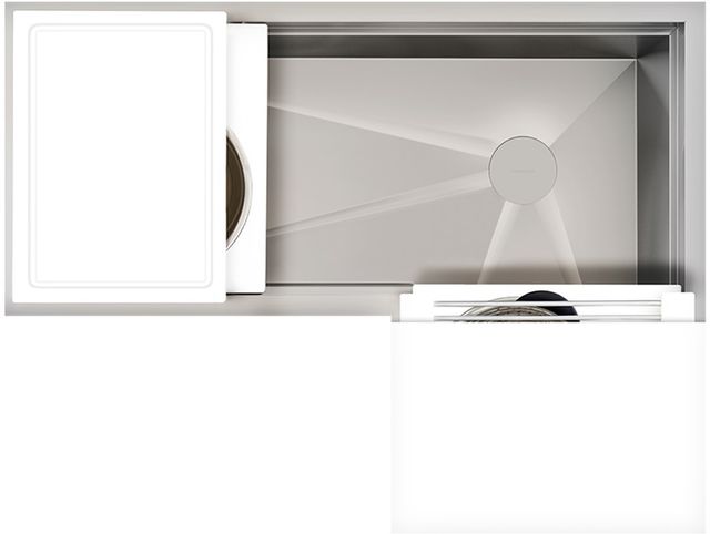 The Galley® Designer White Resin Ideal Corner Workstation 4X3C with Five Tool Culinary Kit-0
