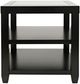 Jofran Inc. Urban Icon Glass Top End Table with Black Base-2