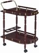 Coaster® Palmer Merlot/Brass 2-Tier Serving Cart-0