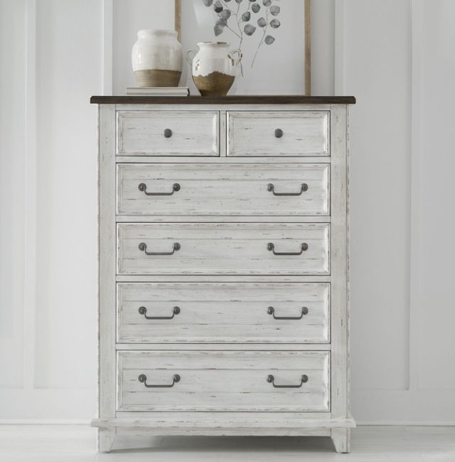 Liberty Furniture River Place Riverstone White/Tobacco Chest-1