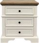 Elements International Eastwood Youth 3-Drawer Brown/White Nightstand-1