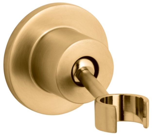 KOHLER® Stillness® Vibrant Brushed Moderne Brass Adjustable Wall-Mount Holder-0