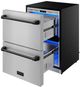 Thor Kitchen® Gordon Ramsay 24" 5.4 Cu. Ft. Stainless Steel Outdoor Under-Counter Refrigerator with Black Handle-5