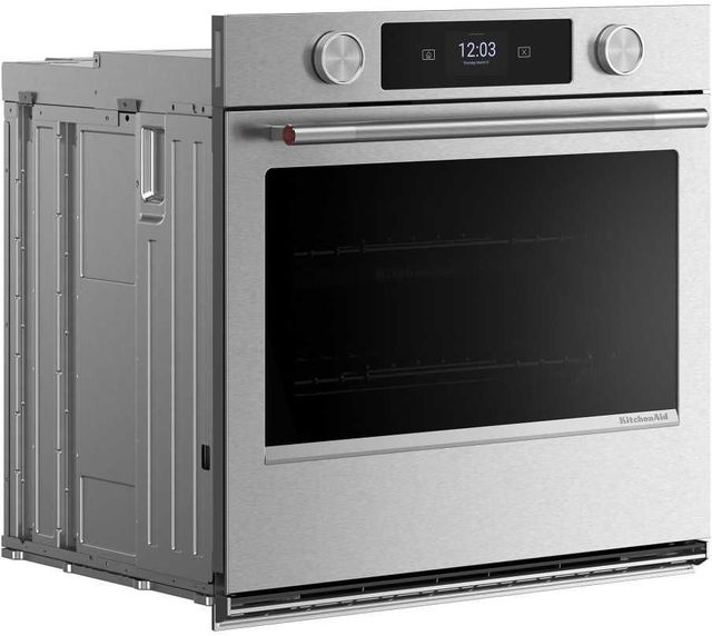 KitchenAid® 30" PrintShield™ Stainless Steel Smart Single Electric Wall Oven with Intelligent Cooking Camera-3