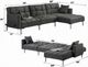ACME Furniture Duzzy 2-Piece Dark Gray Right-Arm Facing Sectional and Chaise-2