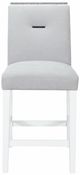Global Furniture USA Monaco 2-Piece Gray/White Bar Stool Set-2