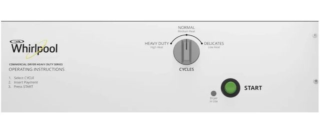Whirlpool® Commercial 7.4 Cu. Ft. White Commercial Vented Gas Dryer-2