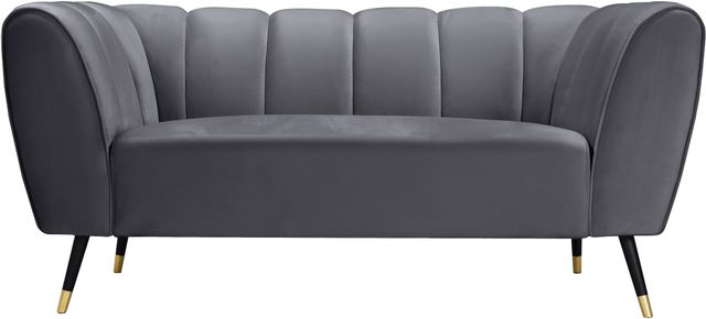 Meridian Furniture Beaumont Grey Velvet Loveseat-0