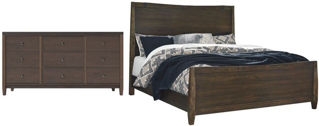 Signature Design by Ashley® Kisper 2-Piece Brown King Panel Bed Set-0