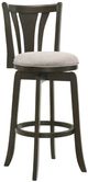 Armen Living Elle 2-Piece Dark Roast/Slip Gray Barstool Set-0