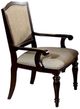 Furniture of America® Harrington Dark Walnut/Tan 2-Piece Dining Arm Chair Set-0