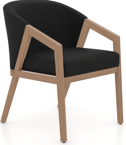 Canadel Modern Black/Pecan Washed Arm Chair-0