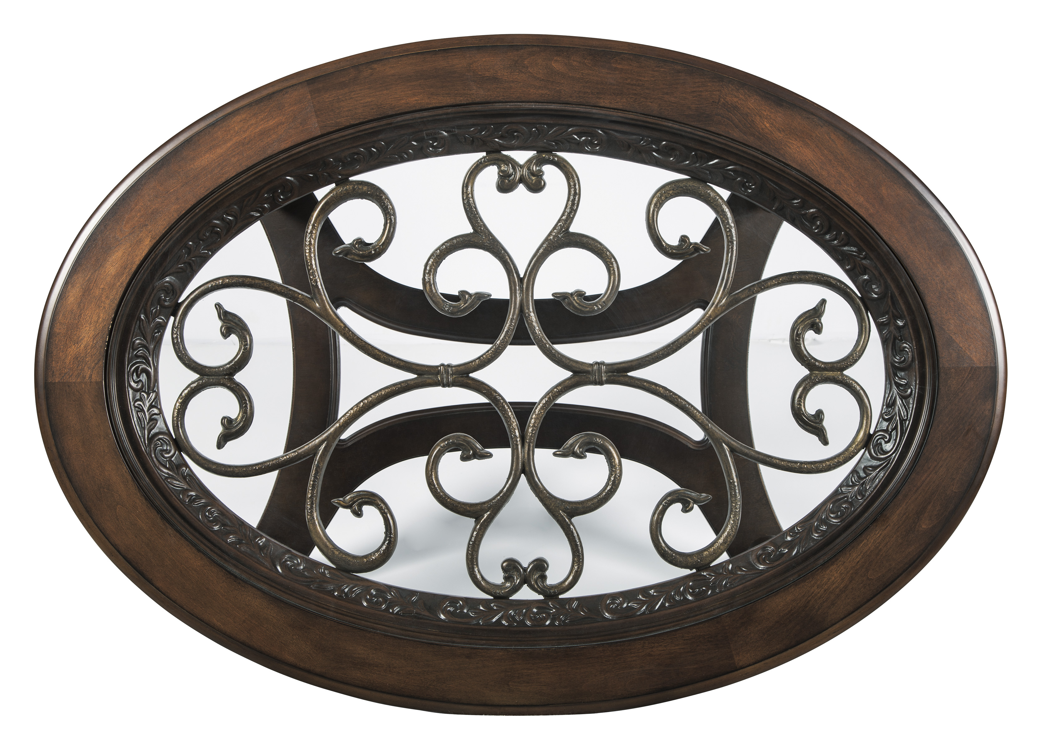 Table de café ovale Norcastle, brun, Signature Design by