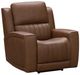 BarcaLounger® Pierce Homerun Cinnamon Leather Power Recliner-0
