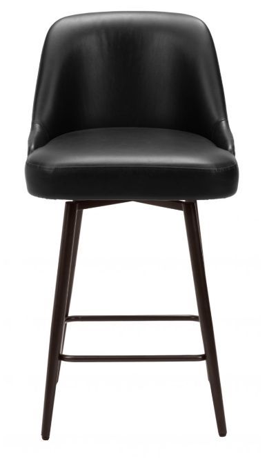 Zuo® Modern Keppel Black Swivel Counter Stool-2
