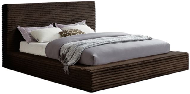 Meridian Furniture Dexter Brown Queen Upholstered Panel Bed-0