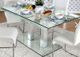 Furniture of America® Richfield Glass Top Dining Table with Chrome Base-0