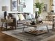 Hammary® Sanbern Light Brown Square Coffee Table with Gray Base-1