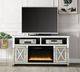 ACME Furniture Noralie Mirrored TV Stand with Fireplace-1