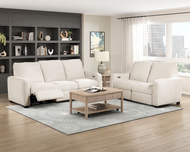 Homelegance® Vera Beige Power Double Reclining Sofa-1