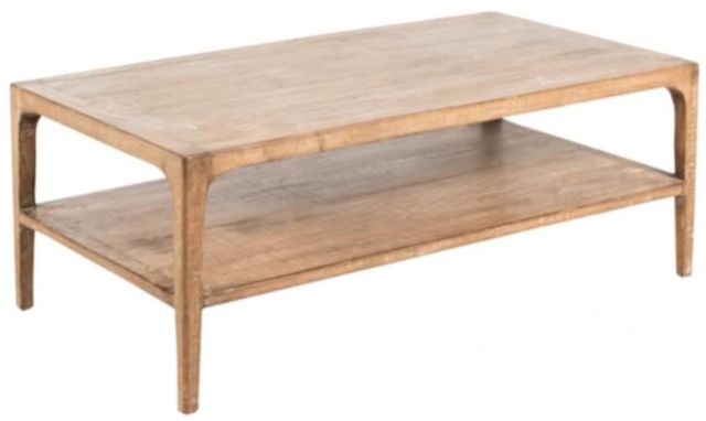 Nest Home Collections Morgan Natural Gray Rectangular Coffee Table-0
