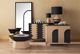 Currey & Company Arrow Caviar Black Accent Table with Brown Base-2