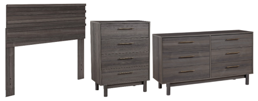 Signature Design by Ashley® Brymont 3-Piece Dark Gray Queen Panel Headboard Youth Bed Set-0