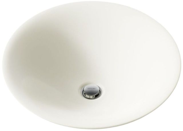 Kohler Carillon® Biscuit 17.5" Round Drop-In Bathroom Sink, No Overflow-4