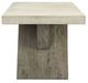 Classic Home Durant Antique White End Table with Distressed Gray Base-4
