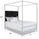 Wesley Allen Customizable Quincy King Upholstered Canopy Bed-3