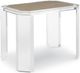 Century® Customizable Thomas O'Brien Phoenix Oak Wood Top Chairside Table with Acrylic Base-2