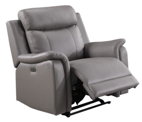Mazin Furniture Cyrus Light Gray Power Glider Reclining Chair-1