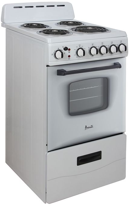 Avanti® 20" White Freestanding Electric Range-3