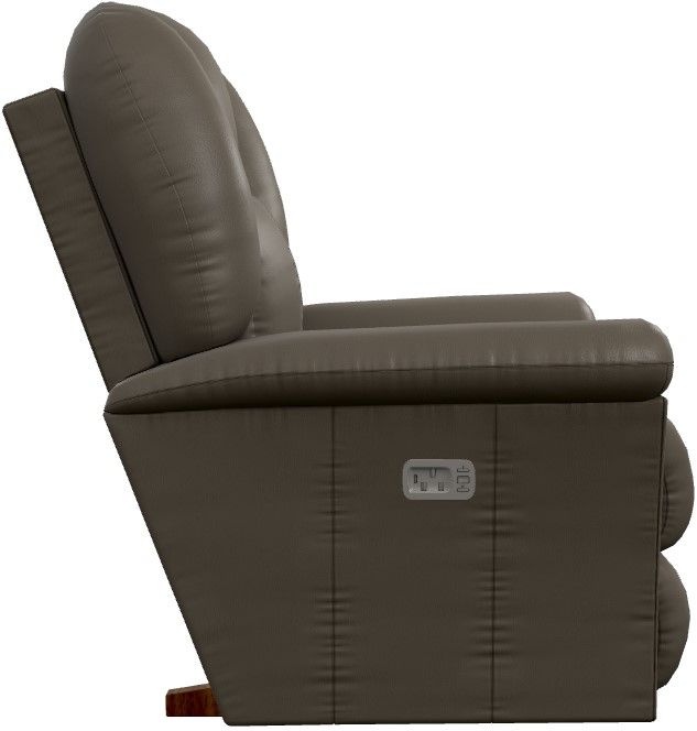 La-Z-Boy® Jasper Smoke Leather Power Rocking Recliner with Headrest-2