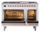 Ilve® Nostalgie II Noblesse 48'' Custom RAL Color Pro Style Dual Fuel Range with Copper Trim-2