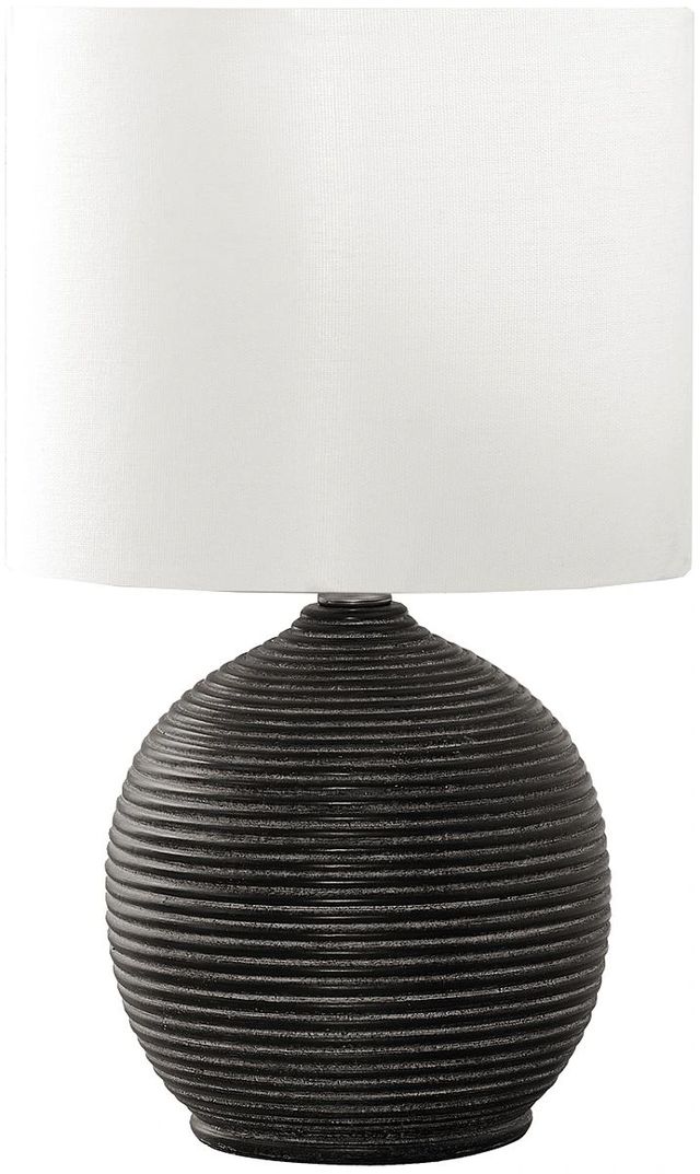 Monarch Specialties Inc. Black Round Resin Table Lamp-0