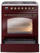 Ilve® Nostalgie II Series 30" Burgundy Pro Style Dual Fuel Range-4