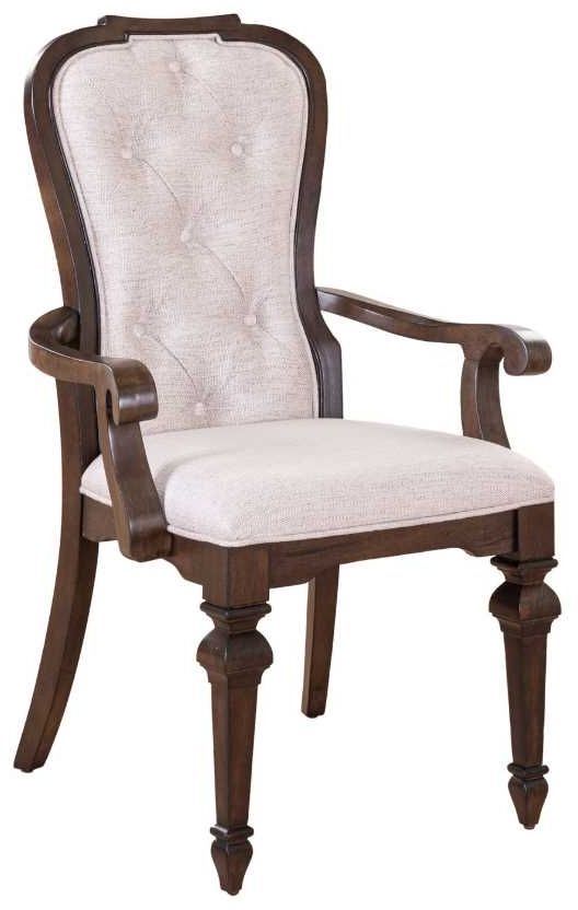 Liberty Furniture Provence Park Chateau Brown/Cream Dining Arm Chair-0