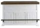 Elements International Condesa Tobacco 68" Bar Table with White Base-1