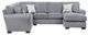 Porter International Designs 2- Piece Gray Sectional-0