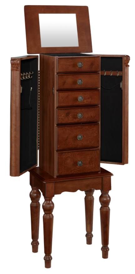 Powell® Deep Cherry Jewelry Armoire-0