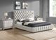 Crown Mark Flory Dove Gray King Upholstered Panel Bed-3