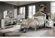 Furniture of America® Eliora Silver Eastern King Upholstered Panel Bed-1