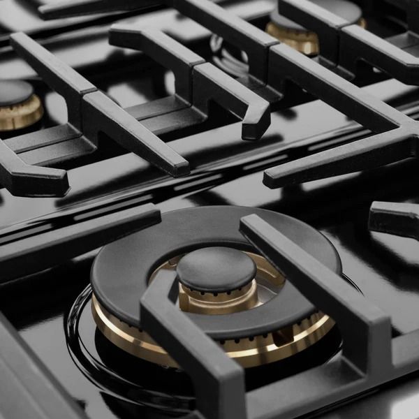 ZLINE Marino 36" Black Stainless Steel Pro Style Gas Range with 6-Burner DuoPro™ Cooktop and Convection Gas Oven-3