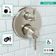 Hansgrohe Ecostat Classic Polished Nickel Round Thermostatic Trim with Volume Control-2