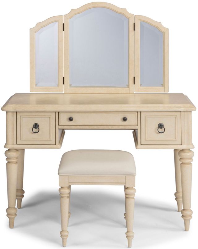 homestyles® Provence Antiqued White Vanity-0