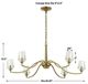 Uttermost® Barcelona Natural Brass 6 Light Chandelier-2