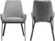 Moe's Home Collection Lloyd 2-Piece Dark Grey Dining Arm Chair Set-4