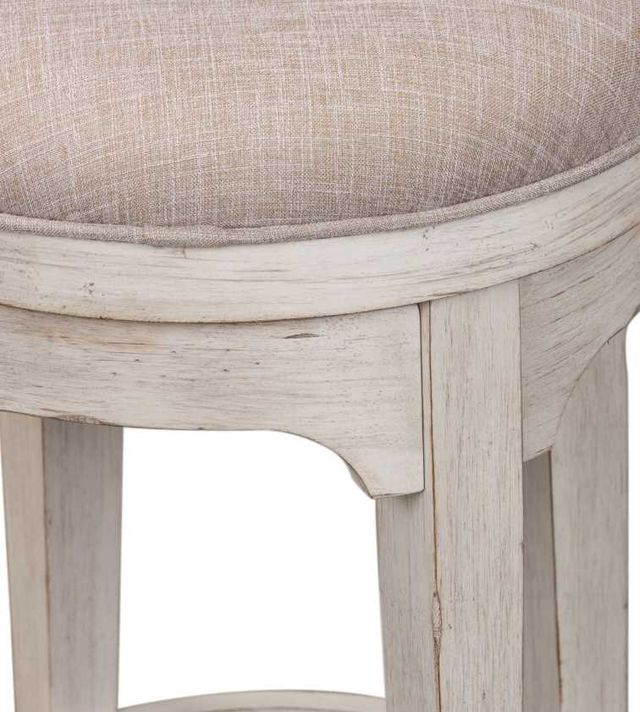Liberty Furniture Farmhouse Reimagined Antique White/Chestnut Console Swivel Counter Stool-3