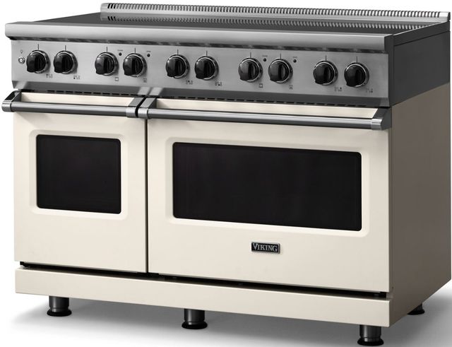 Viking® 5 Series 48" Pure White Pro Style Induction Range-4